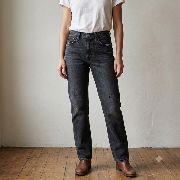 Levi's Denim - Levis 94 Baggy Jeans Womens 29 Black High Rise Relaxed 90s Grunge Streetwear